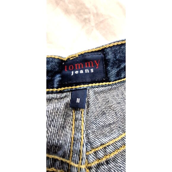 Tommy Jeans Dark Blue Wash Y2K Denim Shorts Womens Sz 11 - Picture 6 of 11